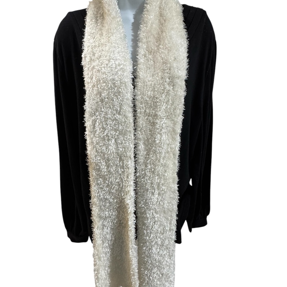 Beige Fuzzy Scarf